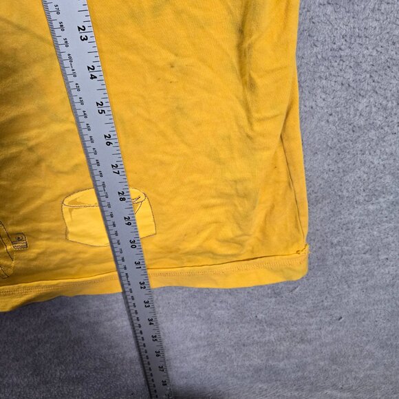 VINTAGE Hard Knock Men Shirt XL Yellow Ringer Spray Paint Hip Hop Streetwear Y2K - Picture 7 of 12